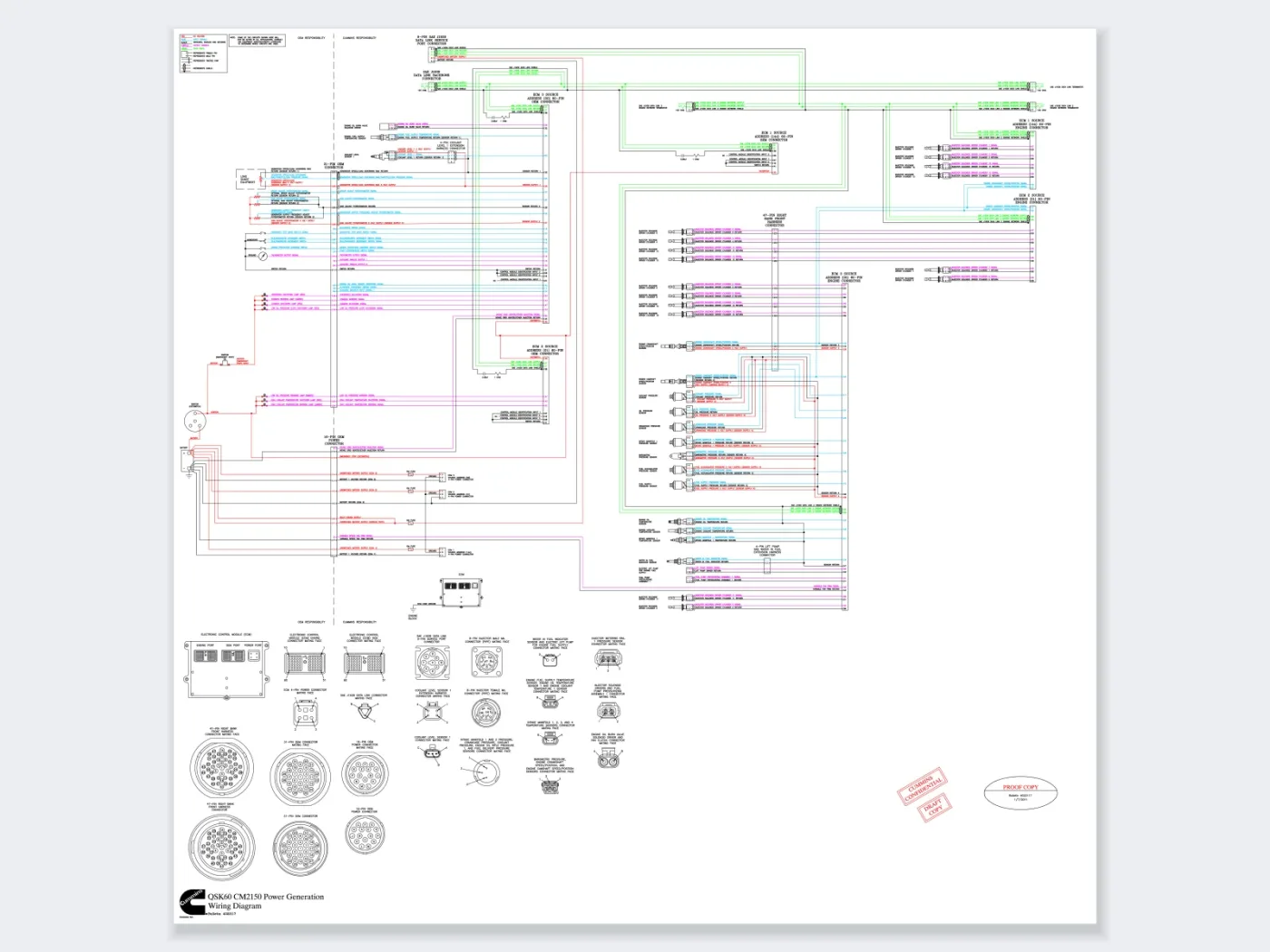 Cummins QSK60 CM2150 Power Generation Wiring Diagram