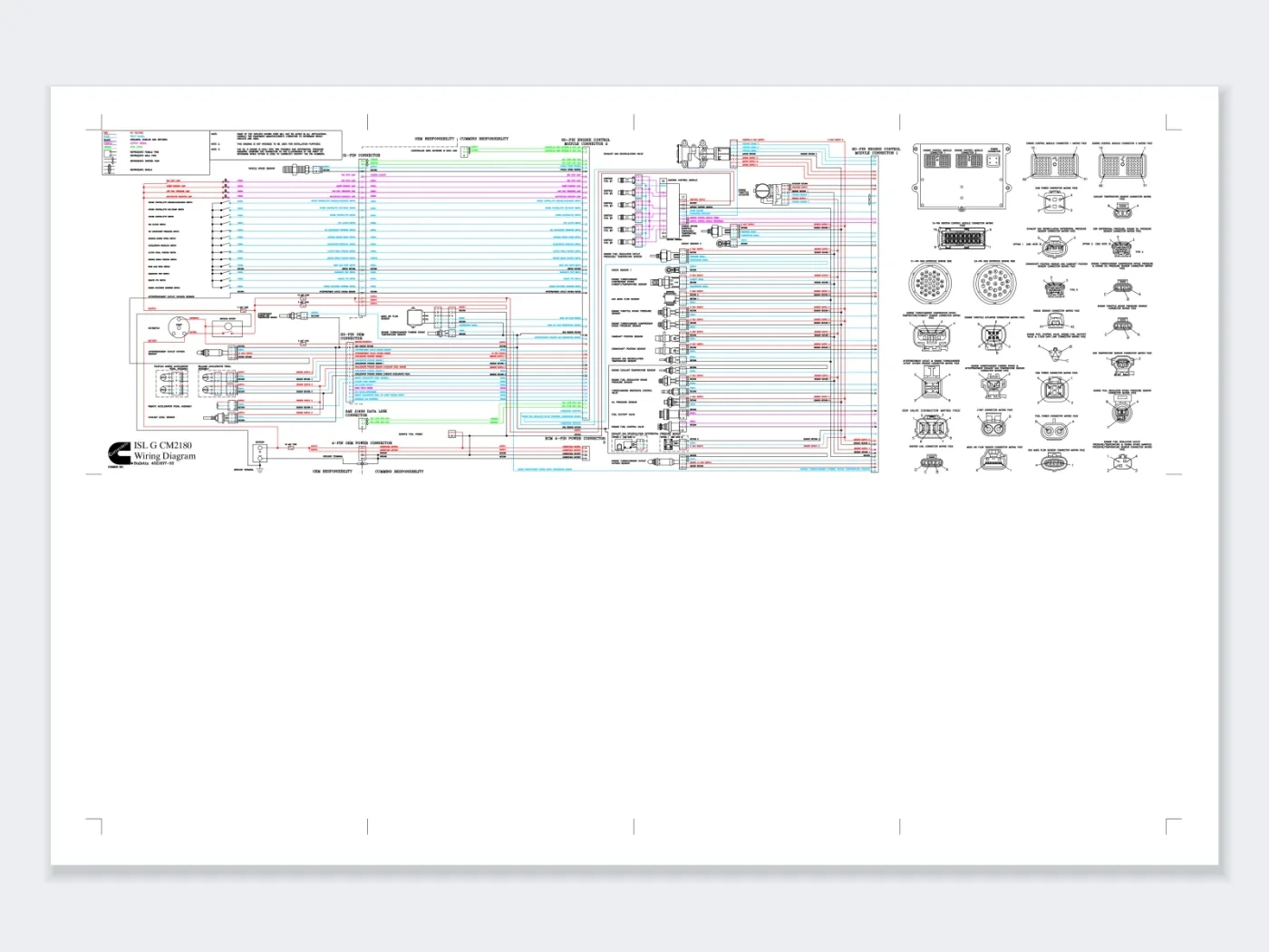 Cummins ISL G CM2180 Natural Gas Engine Wiring Diagram